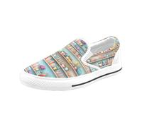 Chaussures À Enfiler Bibliothèques Pour Enfants Sans Lacets Pour Hommes Et Femmes, Tendance Mode En Toile, Baskets Décontractées Faites À La Main