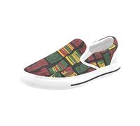 Chaussures À Enfiler Mois De L'histoire Des Noirs Afro-Américains Sans Lacets Pour Hommes Et Femmes, Tendance Mode En Toile, Baskets Décontractées Faites À La Main