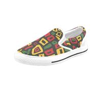 Chaussures À Enfiler Mois De L'histoire Des Noirs Afro-Américains Sans Lacets Pour Hommes Et Femmes, Tendance Mode En Toile, Baskets Décontractées Faites À La Main