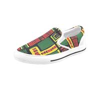Chaussures À Enfiler Mois De L'histoire Des Noirs Afro-Américains Sans Lacets Pour Hommes Et Femmes, Tendance Mode En Toile, Baskets Décontractées Faites À La Main