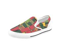Chaussures À Enfiler Mois De L'histoire Des Noirs Afro-Américains Sans Lacets Pour Hommes Et Femmes, Tendance Mode En Toile, Baskets Décontractées Faites À La Main
