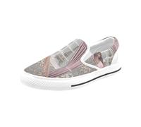 Chaussures À Enfiler Nuits Enneigées À Paris Sans Lacets Pour Hommes Et Femmes, Tendance Mode En Toile, Baskets Décontractées Faites À La Main