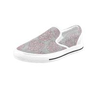 Chaussures À Enfiler Nuits Enneigées À Paris Sans Lacets Pour Hommes Et Femmes, Tendance Mode En Toile, Baskets Décontractées Faites À La Main