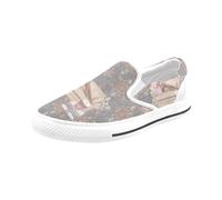 Chaussures À Enfiler Nuits Enneigées À Paris Sans Lacets Pour Hommes Et Femmes, Tendance Mode En Toile, Baskets Décontractées Faites À La Main