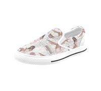 Chaussures À Enfiler Nuits Enneigées À Paris Sans Lacets Pour Hommes Et Femmes, Tendance Mode En Toile, Baskets Décontractées Faites À La Main