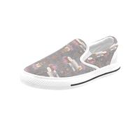 Chaussures À Enfiler Nuits Enneigées À Paris Sans Lacets Pour Hommes Et Femmes, Tendance Mode En Toile, Baskets Décontractées Faites À La Main