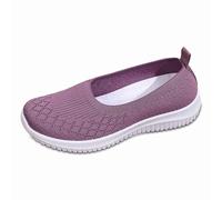 Chaussures à Enfiler pour Femme Botte Hiver Noir Chaussures décontractées pour Femmes Un Usage Quotidien Tissu Respirant Conception à Bout fermé et Talon polyvalentes Le Printemps et(Purple, 38)