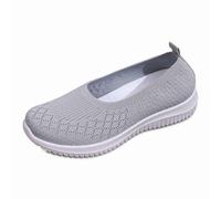 Chaussures à Enfiler pour Femme Botte Hiver Noir Chaussures décontractées pour Femmes Un Usage Quotidien Tissu Respirant Conception à Bout fermé et Talon polyvalentes Le Printemps et Talon(Grey, 36)