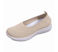 Chaussures à Enfiler pour Femme Botte Hiver Noir Chaussures décontractées pour Femmes Un Usage Quotidien Tissu Respirant Conception à Bout fermé et Talon polyvalentes Le Printemps et(Khaki, 39)