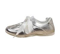 Chaussures à Enfiler pour Femme Bottes en Liquidation Veau Large Chaussures Basses décontractées en Cuir de Couleur Unie, Confortables et Respirantes, idéales pour la Bottes De Neige(Silver, 43)