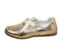 Chaussures à Enfiler pour Femme Bottes en Liquidation Veau Large Chaussures Basses décontractées en Cuir de Couleur Unie, Confortables et Respirantes, idéales pour la Bottes De Neige(Gold, 41)