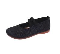 Chaussures à Enfiler pour Femme Bottes Mollet Large pour Grande Taille Liquidation Chaussures décontractées Femmes Confortables Légères À Enfiler Conception en Respirante Idéales Un Usage(Black, 37)