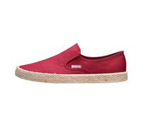 Chaussures à enfiler pour homme - Couleur unie - Semelle plate en toile - Chaussures basses décontractées à bouche peu profonde - Ajustement large - Pour les vacances, la plage, la marche - Baskets