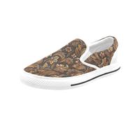Chaussures À Enfiler Sculpture Florale Occidentale Sans Lacets Pour Hommes Et Femmes, Tendance Mode En Toile, Baskets Décontractées Faites À La Main
