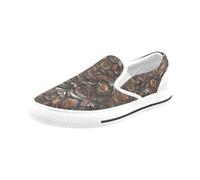 Chaussures À Enfiler Sculpture Florale Occidentale Sans Lacets Pour Hommes Et Femmes, Tendance Mode En Toile, Baskets Décontractées Faites À La Main