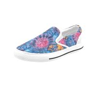 Chaussures À Enfiler Teinture Colorée Sans Lacets Pour Hommes Et Femmes, Tendance Mode En Toile, Baskets Décontractées Faites À La Main