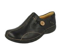 Clarks Femme Un Loop Mocassins, Noir Black Leather, 43 EU