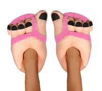 Chaussures à gros orteil drôles,Chaussures de dessin animé à gros orteil | Pantoufles chaudes mignonnes pour femmes plates,Pantoufles thermiques en peluche pour la maison, pantoufles amusantes Niktule