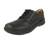 Clarks Nature Three, Derbys Homme, Noir (Black Leather), 43 EU