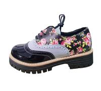 Chaussures à lacets pour femme - Chaussures classiques - Escarpins vintage - Chaussures en cuir Derby - Chaussures d'affaires avec talon - Chaussures décontractées - Mocassins à plateau - Confortables