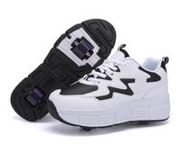 Chaussures À Roulettes Avec Roue Arrière Rétractable, Roue Chaussures De Sport Chaussures De Skate À Roulettes Chaussures Roulettes Unisexe Entraînement Roller Skate Chaussures Avec Roulettes ( Color