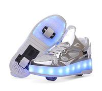 Chaussures à roulettes Garçons Filles Respirant Patins à roulettes pour Unisexe Enfants Retractable Basket Cadeaux créatifs de Vacances pour Enfants Chaussures Noël Nouvel an Cadeau d'anniversaire