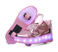 Chaussures à roulettes Garçons Filles Respirant Patins à roulettes pour Unisexe Enfants Retractable Basket Cadeaux créatifs de Vacances pour Enfants Chaussures Noël Nouvel an Cadeau d'anniversaire
