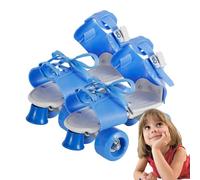 Chaussures À roulettes Quad - Baskets Réglables À 4 Roues, Patinage Extérieur À Double Rangée | Aucun Retrait Nécessaire pour Les Débutants Adolescents Loisirs Amusants Exercice Sport Jeu Déco