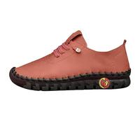 Chaussures à Semelle Large et Épaisse pour Femmes et Filles - Modèles Décontractés à Lacets, Plates et Peu Profondes, Semelles Souples - Idéales pour Le Quotidien et Le Basketball (Brick Red, 42)