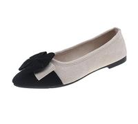 Chaussures à talons d'hiver pour femme Chaussures plates légères Bouche plate Fond souple Chaussures simples Style printemps et automne Rencontres quotidiennes Chaussures bateau pendule, Noir , 36 EU
