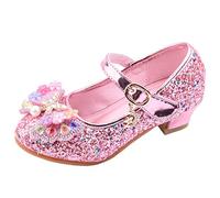 Chaussures à talons filles - Chaussures princesse filles Chaussures scintillantes Chaussures princesse avec paillettes Chaussures cosplay princesse pour fêtes mariages Sandales Élégantes Chaussures à