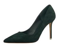 Chaussures à talons hauts sexy pour femme - Chaussures élégantes à bout pointu - Noir et rouge - Pour le travail et le mariage - Grande taille