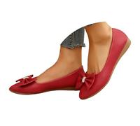 Chaussures à Talons pour Femmes Décontractées de Marche Chaussures Running Antidérapant Plateforme Running Sandales et Confortables Slip on Légères Basquette Été Sport Automne (Red, 42)