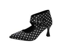 Chaussures à Talons pour Femmes pour l'Oktoberfest Escarpins Plats élégants à Bout Pointu doublés de Satin Pois Style France Parfaits Les Occasions habillées et décontractées