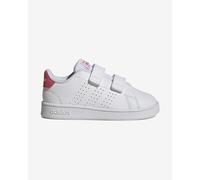 Chaussures adidas Advantage avec velcro blanc rose bébé - 27