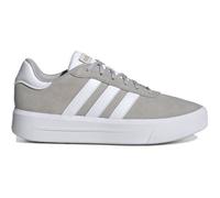 Chaussures Adidas Court Platform Suede pour Femme Gris IG8611 - ADIDAS - Plat - Daim-Nubuck - Lacets - Adulte 38