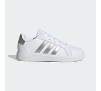 Chaussures Adidas Femme Grand Court GW6506 Blanc Argent Originales Cuir Sneakers