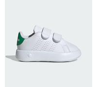 Chaussures Adidas Fille Advantage Cf I Id5286 Cuir Blanc Vert