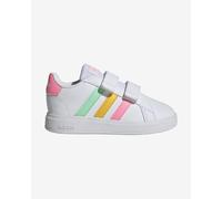 Chaussures adidas Grand Court Hook and Loop blanc pur rose orange bébé - 26