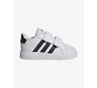 adidas Garçon Unisex Kinder Grand Court Lifestyle Hook and Loop Shoes Chaussures de Tennis, Cloud White/Core Black/Core Black, 23 EU