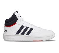 adidas Homme Hoops 3.0 Mid Lifestyle Basketball Classic Vintage Shoes Chaussures, Cloud White/Legend Ink/Vivid Red, 44 EU
