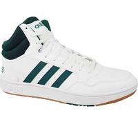 adidas Homme Hoops 3.0 Mid Lifestyle Basketball Classic Vintage Shoes Chaussures, Core White/Collegiate Green/Gum, 41 1/3 EU