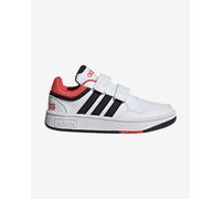 Chaussures adidas Hoops blanc noir rouge enfant - 31.5