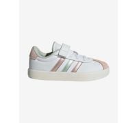 Chaussures adidas VL Court 3.0 blanc pur rose enfant - 33.5