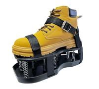 Chaussures aérateur de gazon Aérateur de pelouse avec base à ressort, outil d'aération de pelouse à installation libre avec nettoyage automatique des feuilles et de la saleté, pointe robuste(Black)