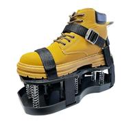 Chaussures aérateur de gazon Chaussures d'aération de pelouse for sol meuble, aérateur de pelouse, base de ressort d'aération de pelouse, pointes d'herbe, chaussures, cultivateur d'herbe(Black)