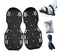 Chaussures Aérateurs de Gazon | avec Semelles à Crampons pour Pelouse,Sandales à Sangles Réglables pour Aération du Sol et Pelouse Extérieur