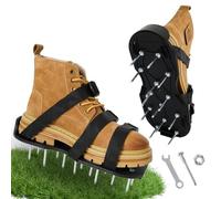 Chaussures aérateurs de pelouse, chaussures d'aération de sol avec sandales à pointes robustes et sangles réglables pour cour, terrasse, pelouse, jardin