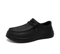 Chaussures Antidérapantes Homme Femme, Résistantes à l'Eau et l'Huile, Chaussures de Sécurité pour Cuisine, Restaurant, Profession Alimentaire - Grandes Tailles(Black,47 EU)