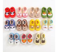 Chaussures Antidérapantes Pour Enfants, Chaussettes De Sol Antidérapantes En Coton Pour Bébés Filles Et Garçons, Semelle En Caoutchouc, Dessin Animé, Chaussures D'extérieur Pour Bébés